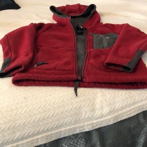 Red kids fur coat